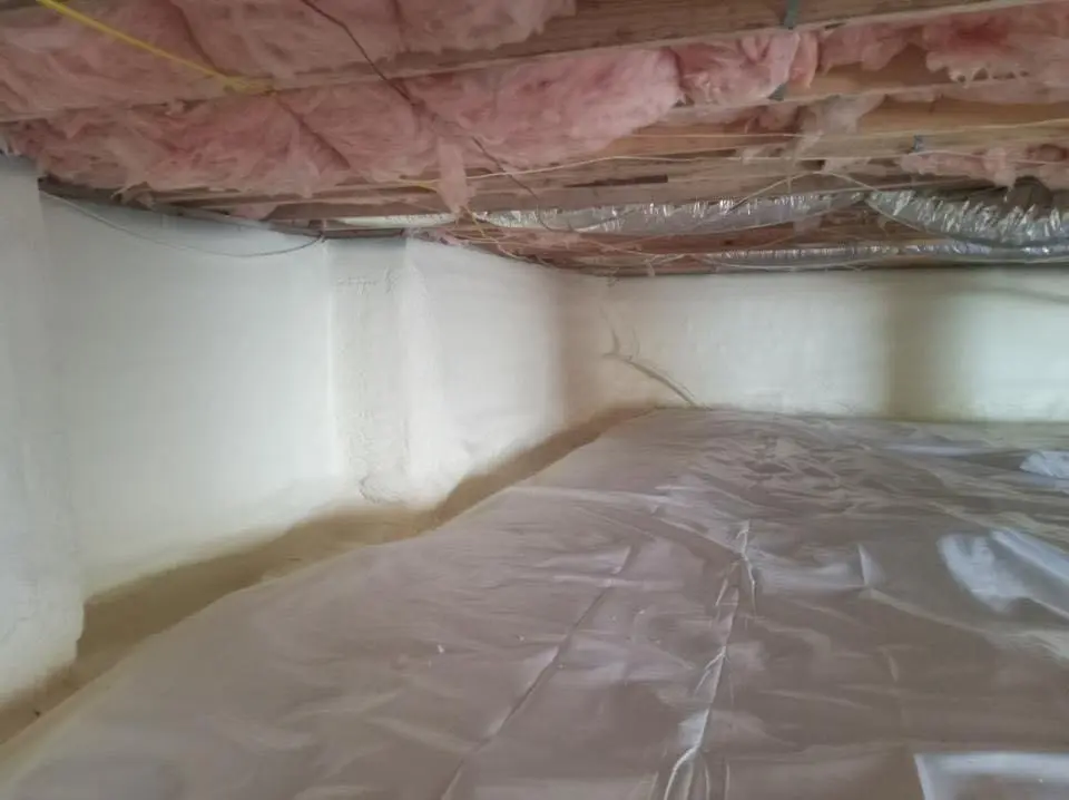 Crawl space encapsulation with closed-cell spray foam for Flat Roof Repair in Marshall